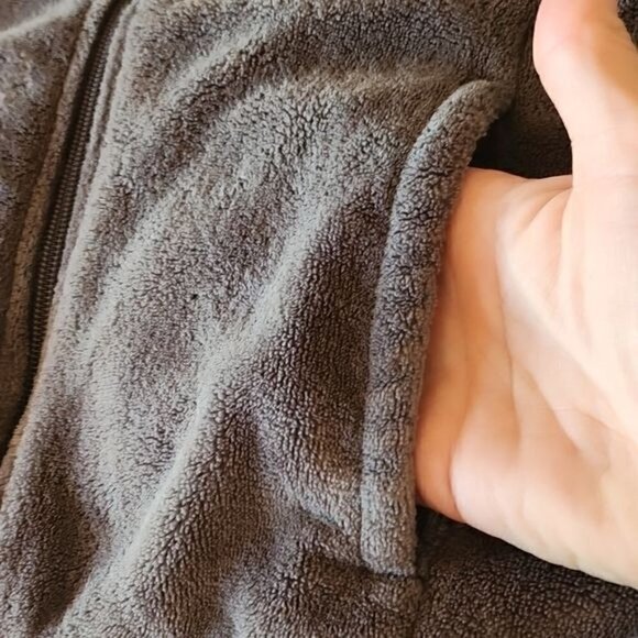 Emily B Teddy Bear Fleece LS Full‎ Zip Pocketed Sz. M Jacket - Picture 5 of 12